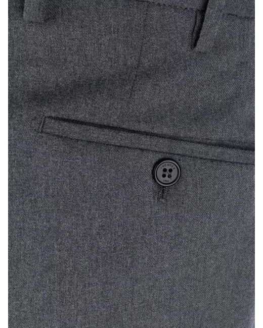 Incotex Blue Straight-Leg Trousers for men