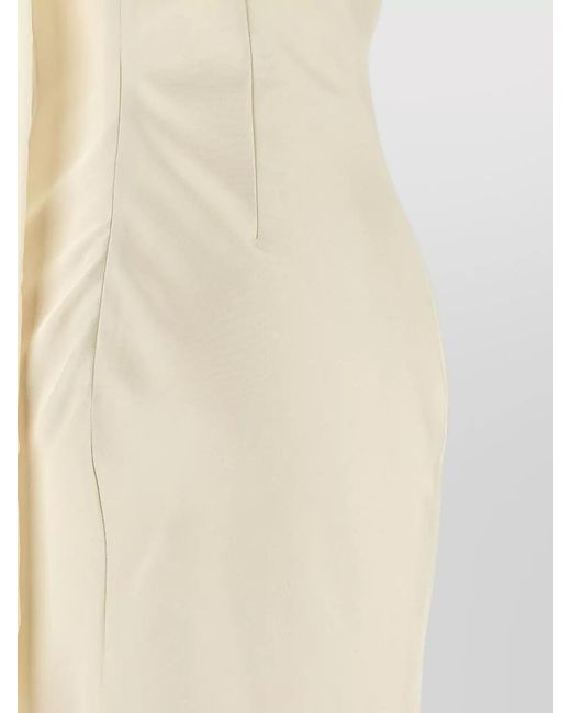 ROTATE BIRGER CHRISTENSEN White V-Neck Slip Maxi Dress