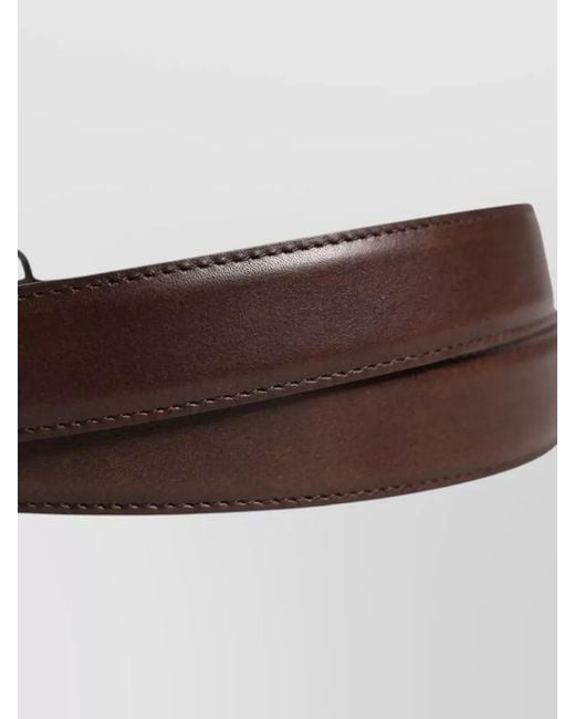 Dolce & Gabbana Brown Leather Belt Metal Buckle Adjustable for men