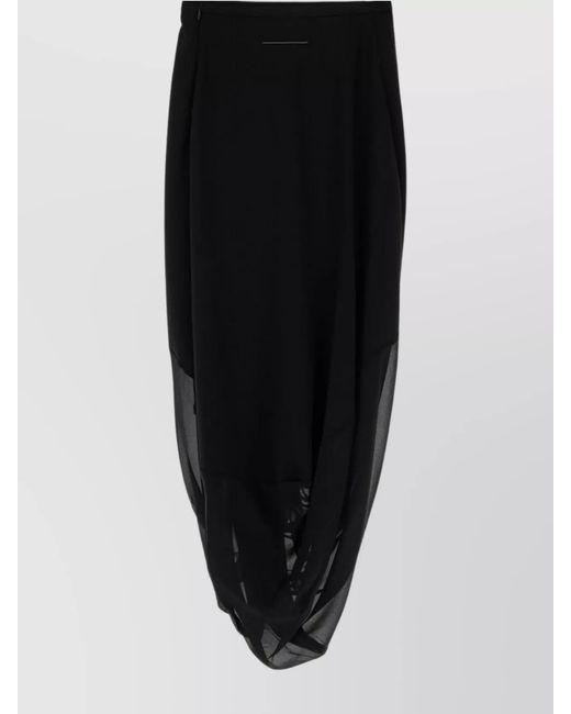 MM6 by Maison Margiela Black Midi Skirt