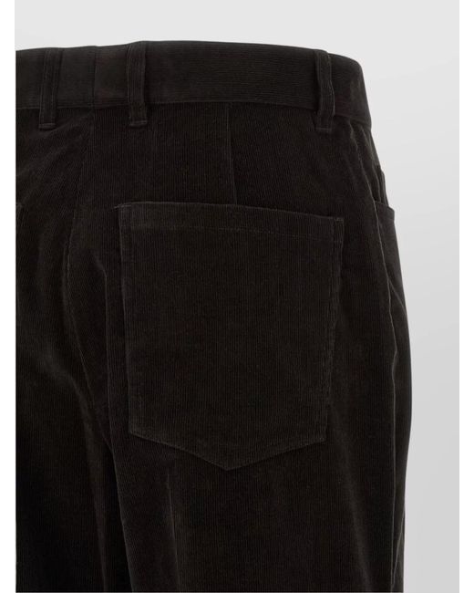 Ferragamo Black Velvet Flared Trousers