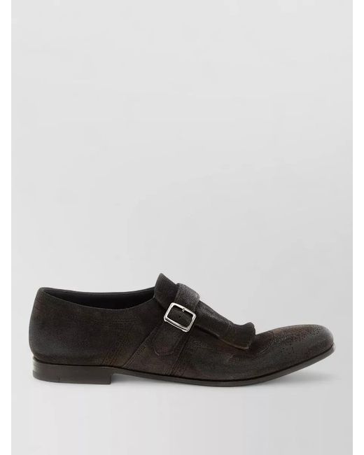 Church's Black Leather Buckled Loafers for men
