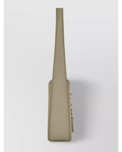Saint Laurent Green Le 5 À 7 Mini Leather Shoulder Bag