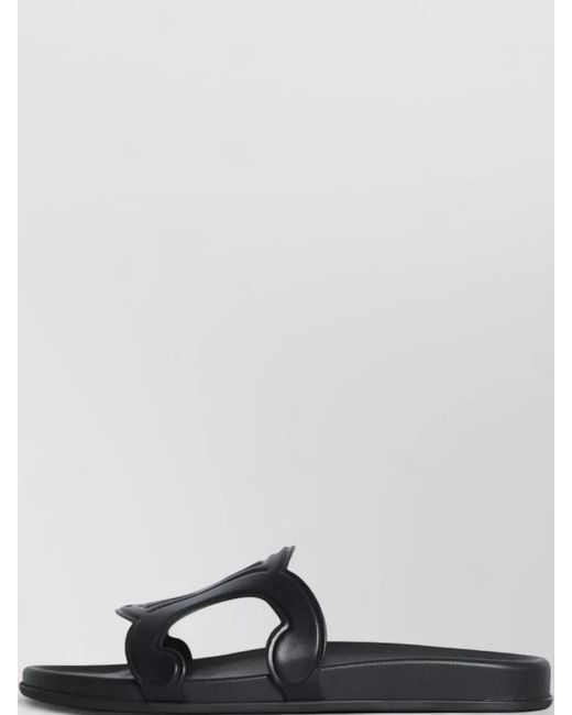 Céline Black Leather Slide Sandals for men