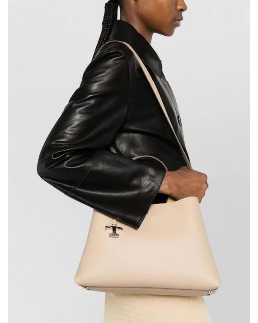 Tod's Natural Small Leather Shoulder Bag