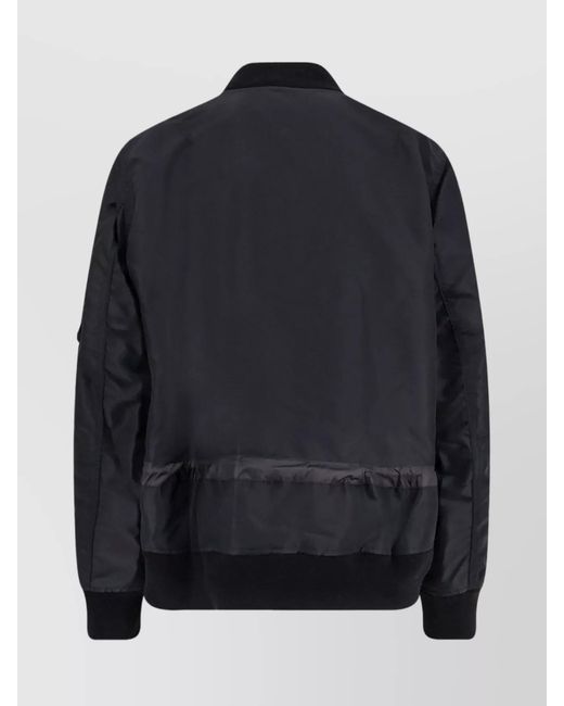 Sacai Black Nylon Oversized Bomber Jacket for men
