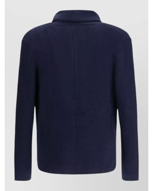 Brunello Cucinelli Blue Cotton Cardigan for men