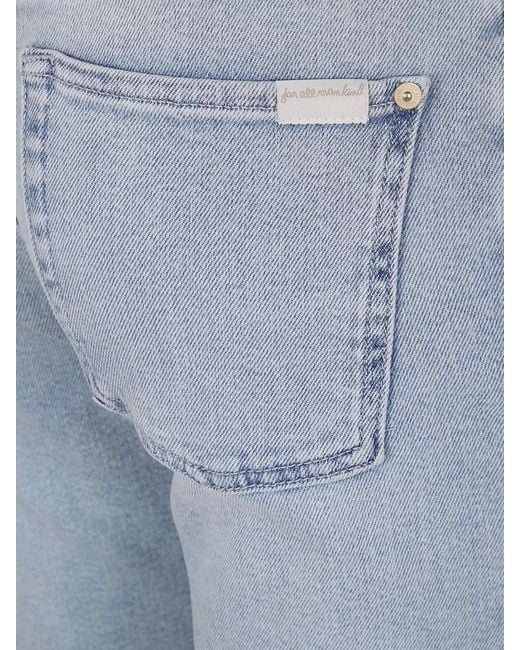 7 For All Mankind Blue Calie Straight Leg Denim Five Pocket Trousers