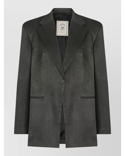 Seafarer Black Astro Jacket Back Vent Button Cuffs