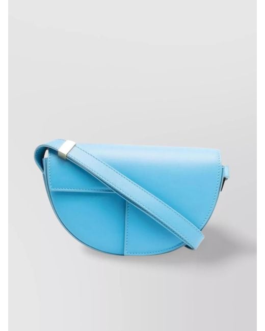 Patou Blue Small Shoulder Bag Adjustable Strap