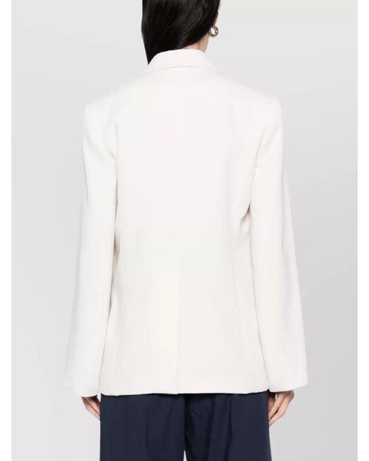 P.A.R.O.S.H. White Single-Breasted Blazer