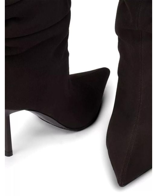 Le Silla Black Knee High Ankle Boots Pointed Toe