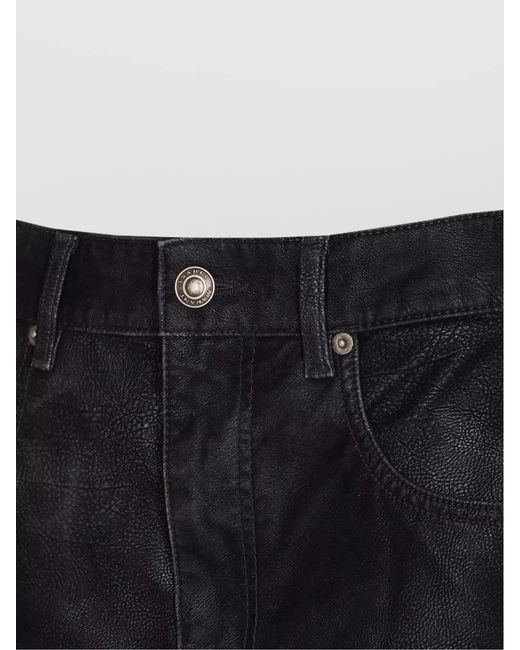 Isabel Marant Black Faux Leather Mini Skirt