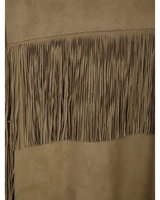Salvatore Santoro Green Longline Leather Jacket Fringe Detail