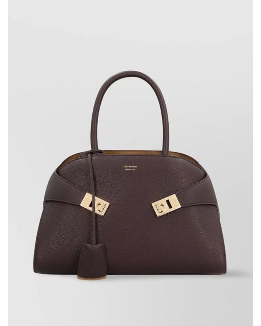 Ferragamo Multicolor Leather Handbag With Adjustable Shoulder Strap