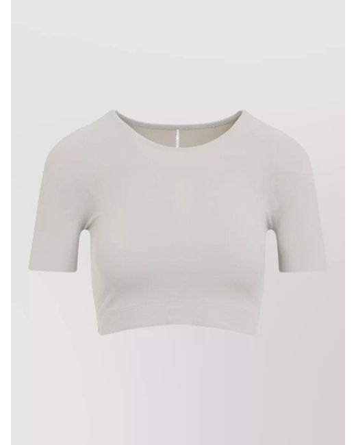 Wolford White Seamless Fitted Cropped T-Shirt