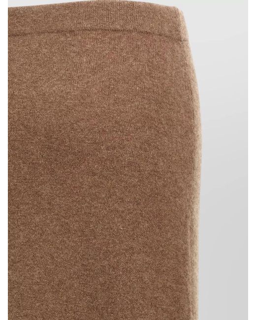 Max Mara Brown Dorina Cashmere Blend Flared Midi Skirt