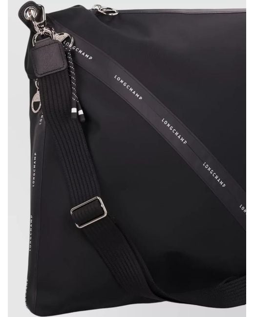 Longchamp Black Silk Shoulder Bag