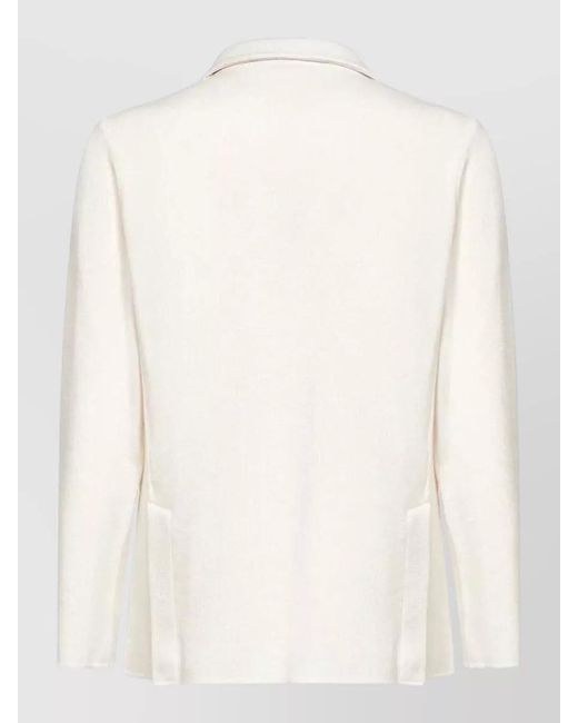 Lardini Natural Double Breasted Virgin Wool Coat for men