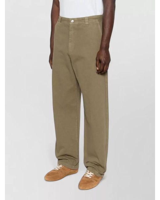 A.P.C. Natural Silk Straight-Leg Trousers for men
