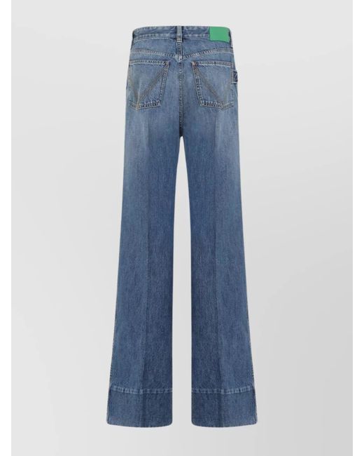 Bottega Veneta Blue Denim Wide-Leg Jeans