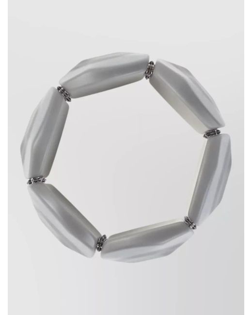Giorgio Armani Gray Resin Link Bracelet
