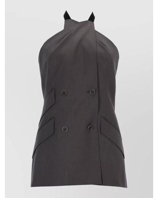 Max Mara Black Wool Sleeveless Jacket