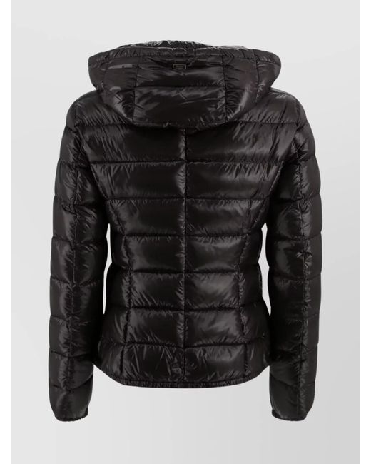 Herno Black Puffer Jacket With Hood
