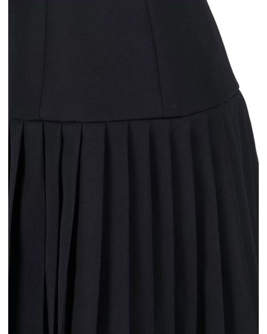 Balmain Blue Wool Knee-Length Mini Dress