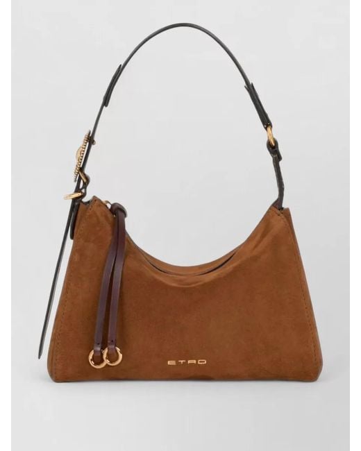 Etro Brown Na Leather Clutch Bag