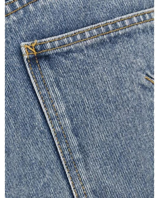 Alaïa Blue High Waist Jeans Relaxed Fit Wide Leg