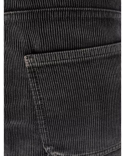 Miu Miu Gray Corduroy Pants Belt Loops Side And Cargo Pockets