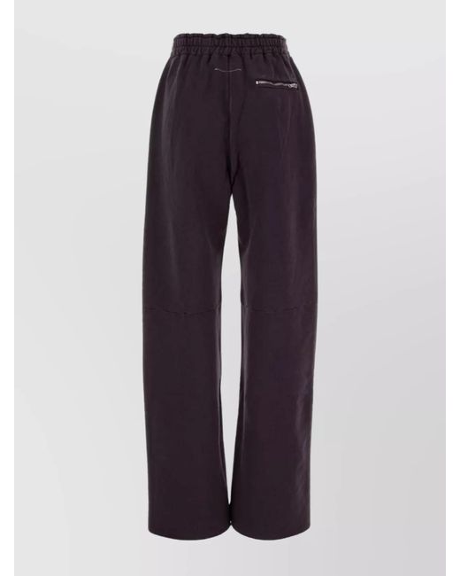 MM6 by Maison Margiela Blue Cotton Wide-Leg Trousers