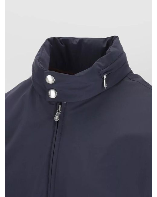 Brunello Cucinelli Blue Water-Resistant Blouson Jacket for men