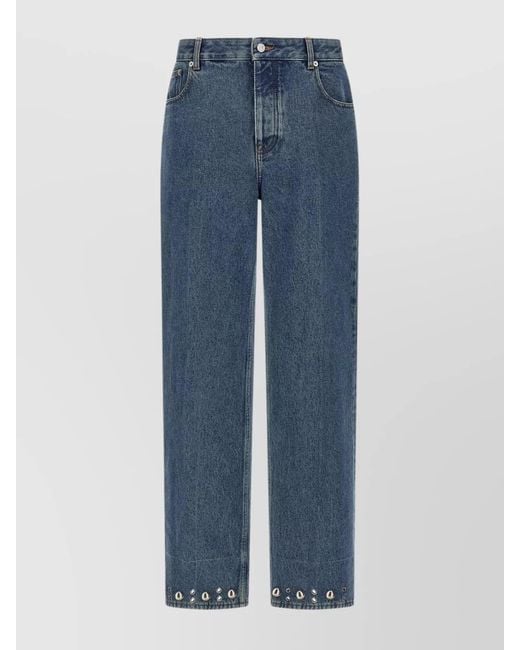 Valentino Garavani Blue Denim High-Rise Straight-Leg Jeans for men