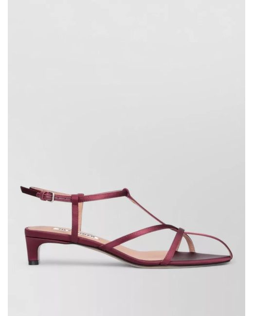 Jil Sander Pink Kitten Heel Slingback Open Toe Pumps