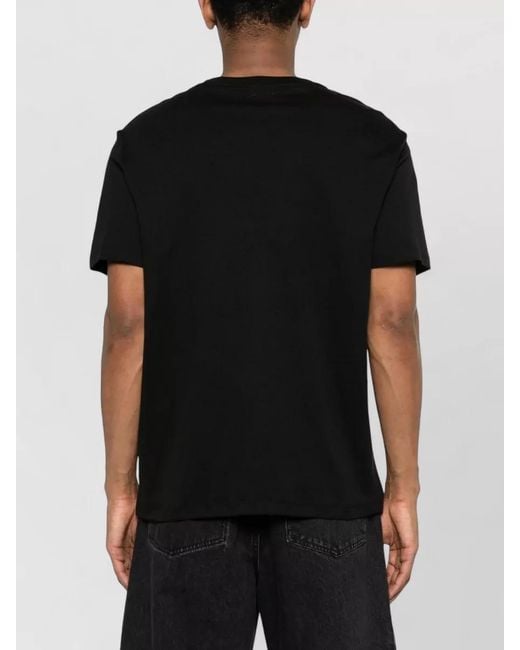 Calvin Klein Black Supima Logo Crewneck T Shirt for men