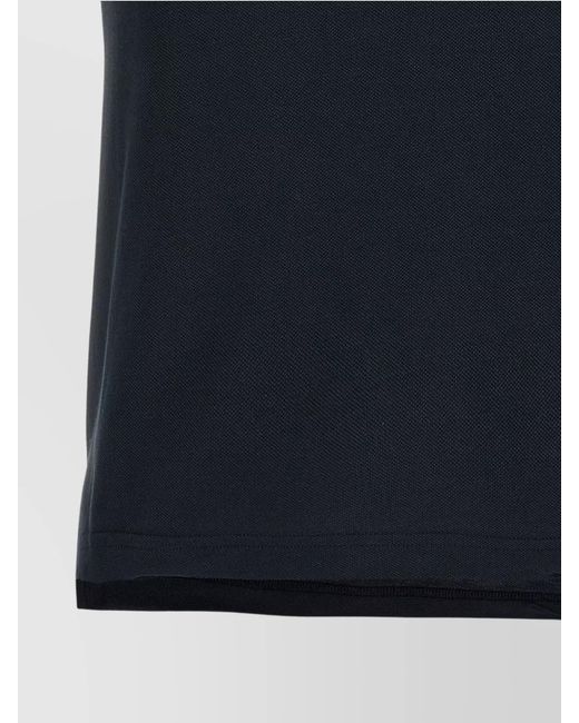 Balenciaga Blue Cotton Logo Embroidery Polo Shirt