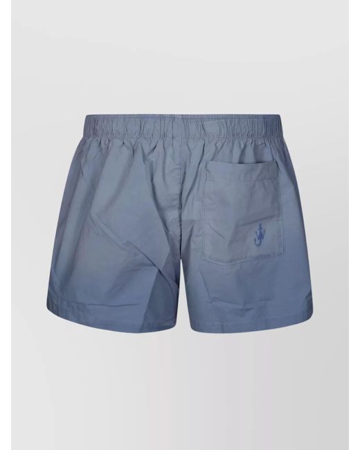 J.W. Anderson Blue Waistband Elastic Shorts Button Pocket for men