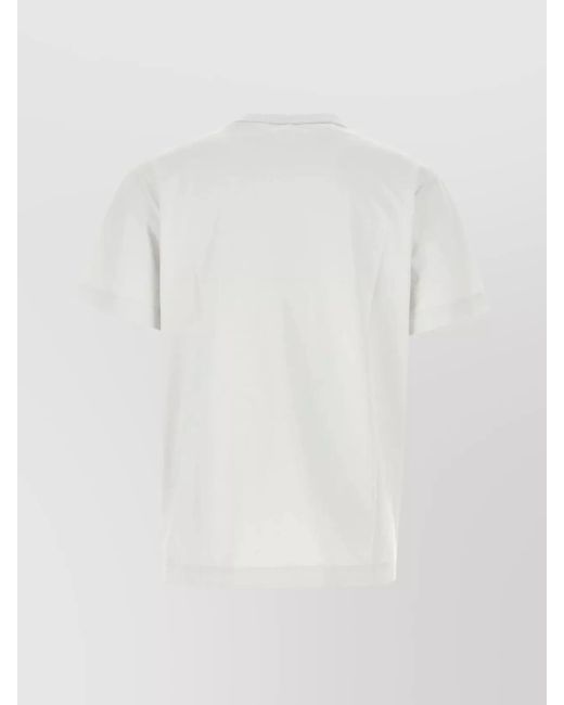 Alexander Wang White Cotton Ribbed Crew Neck Oversized T-Shirt