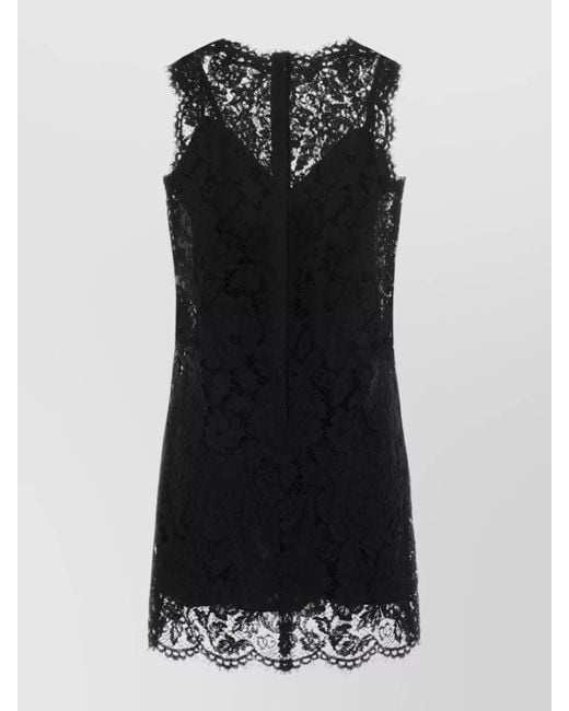 Dolce & Gabbana Black Lace Mini Dress