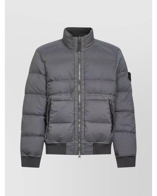 Stone Island Gray Seamless Tunnel Nylon Down-Tc Jacket for men