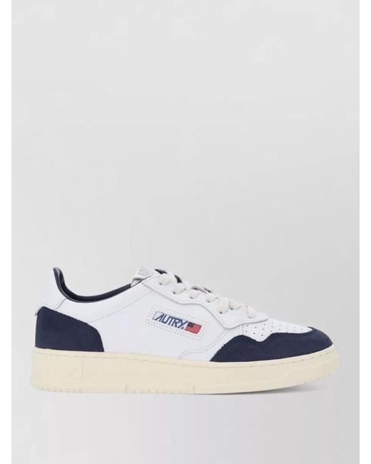 Autry Blue Low Top Sneakers Contrast Panels Rubber Sole for men