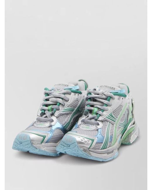 Balenciaga Blue Runner High-Top Sneakers