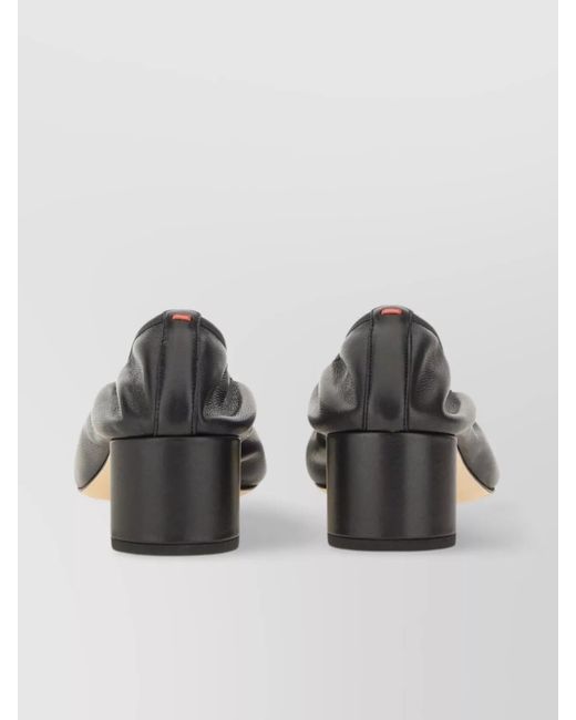 Aeyde Black Leather Ballerina Shoes