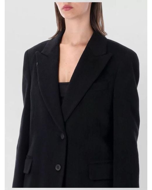 Our Legacy Black Tailored Coat Single Breasted Notched Lapel