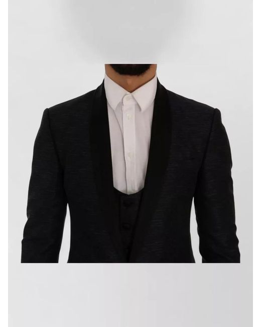Dolce & Gabbana Black Silk Slim-Fit Dinner Jacket for men