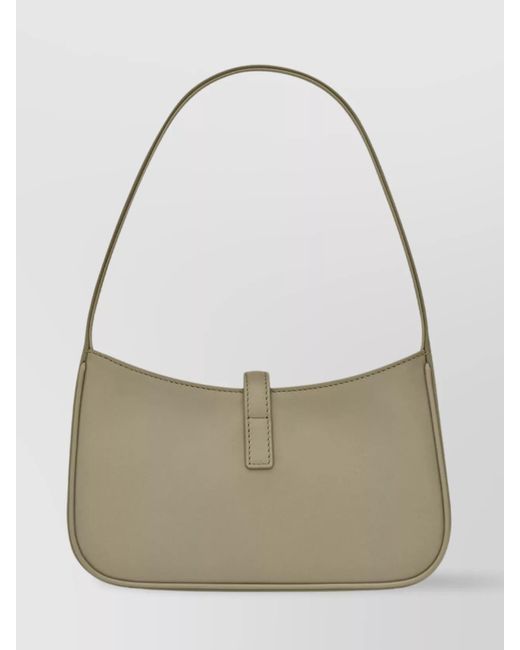 Saint Laurent Green Le 5 À 7 Mini Leather Shoulder Bag