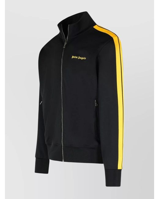 Palm Angels Black Logo-Print Track Jacket for men