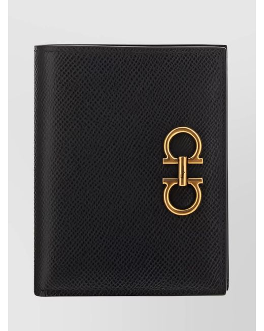 Ferragamo Black Calf Leather Cardholder